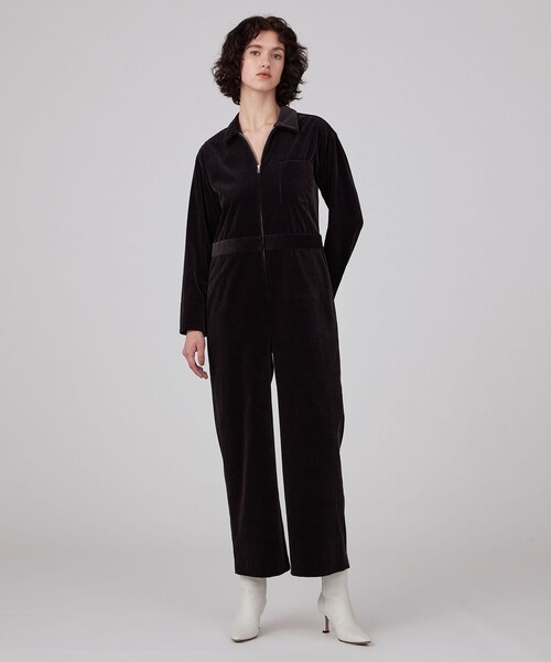 セール】ストレッチコーデュロイ ジャンプスーツ（つなぎ
