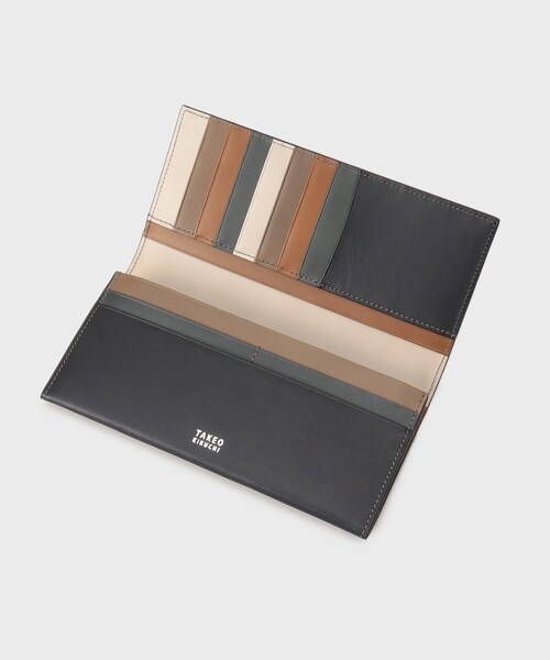 TAKEO KIKUCHI（タケオキクチ）の「アンティーク調レザー 2つ折り長