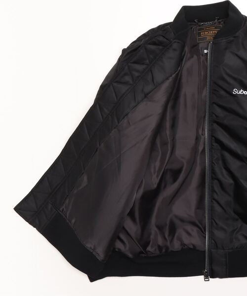 Subciety ブラック ジャンパー・ブルゾン MA-1 Subciety（サブサエティ