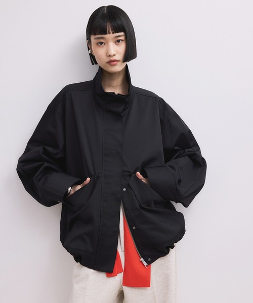 WEB限定】スタンドネックドロストブルゾン/撥水（ブルゾン）｜ADAM ET