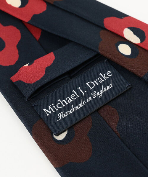 美品】Drake's／ドレイクス／プリントタイ／花柄／ボタニカル