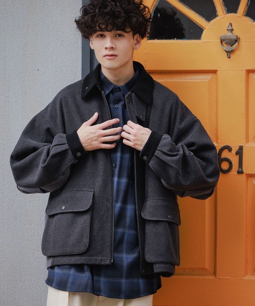 niko and（ニコアンド）の「ウーリーテックハンティングブルゾン