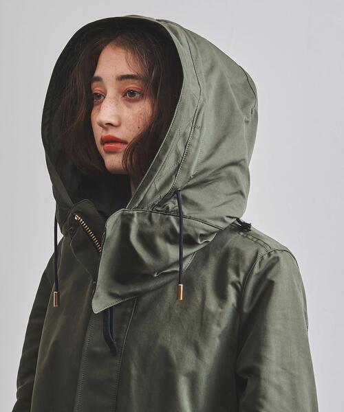 ▪️ザ・リラクス ショートモッズコート 長袖 フード カーキ系 サイズ