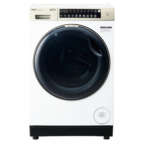 アクア ドラム洗濯機 左開き 洗濯10.0kg 乾燥5.0kg 幅59.5cm お湯洗い