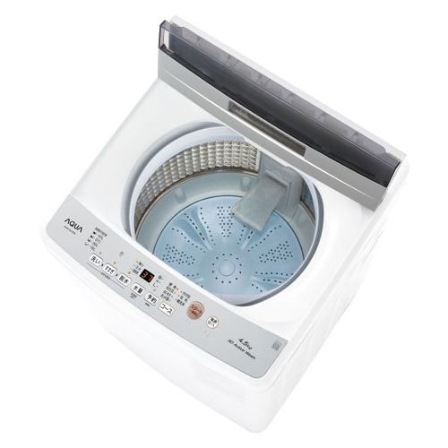 AQUA 全自動洗濯機 上開き 洗濯4.5kg 幅52.5cm 3Dアクティブ洗浄&高