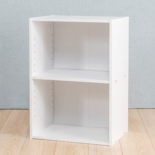 カラーボックス 可動棚2段96613 ホワイト 1人用 | ヤマダウェブコム