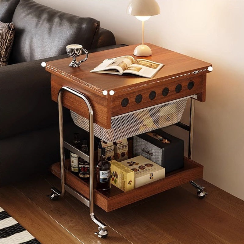 ダイニングテーブル・折りたたみ・収納付き・キャスター付き・作業台