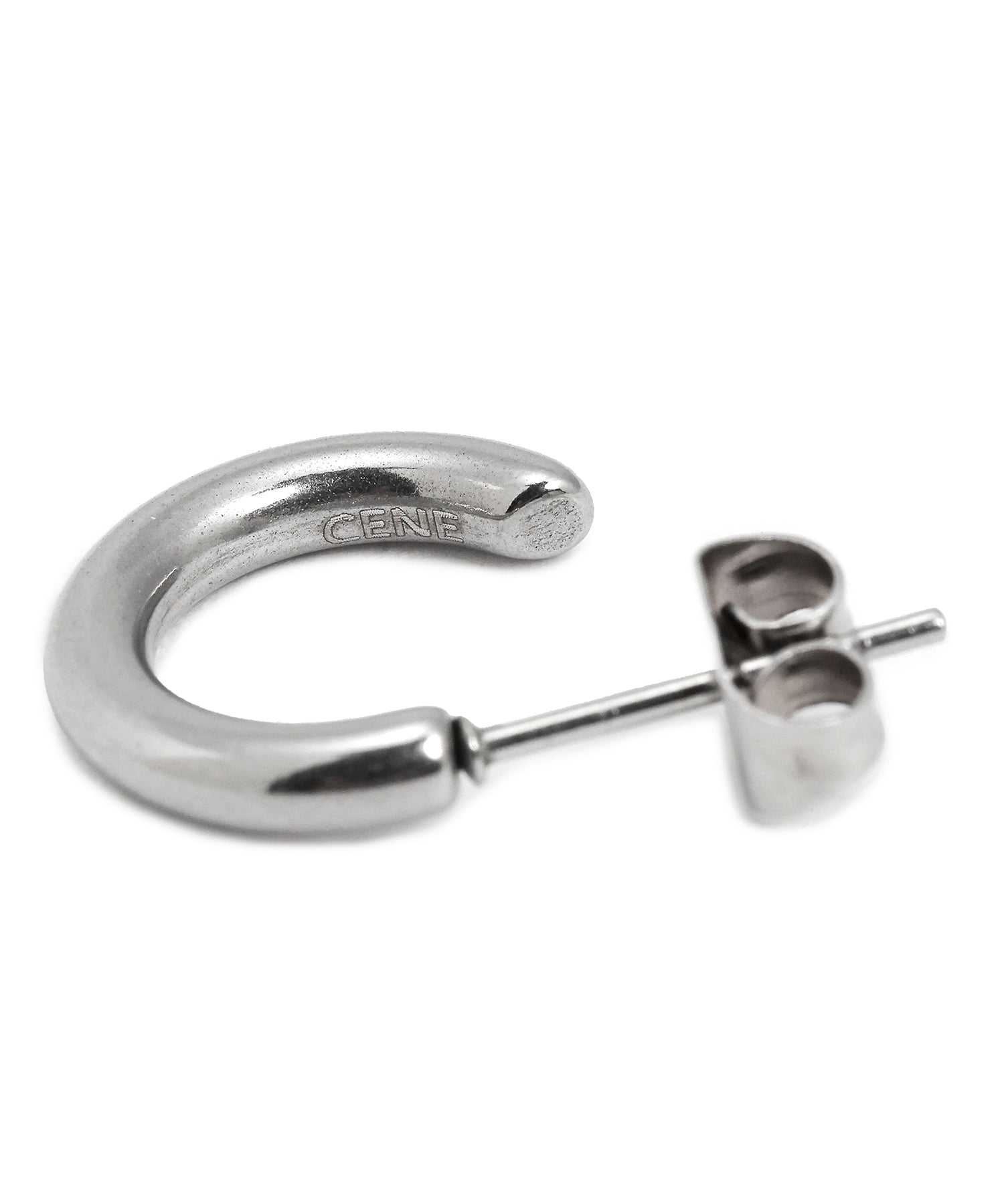 シルバー]コンパクトフープピアス