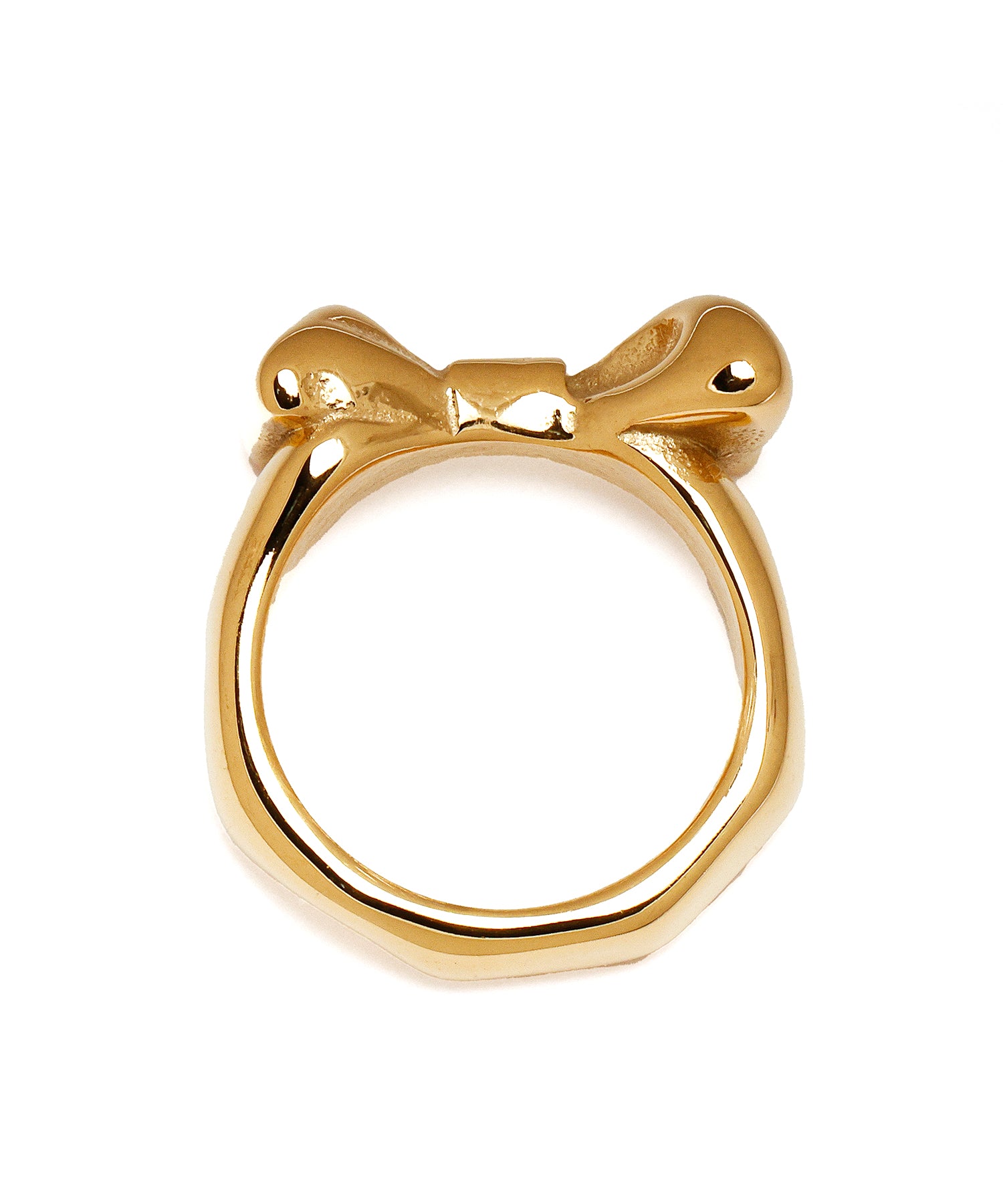 ゴールド]ロックリボンリング