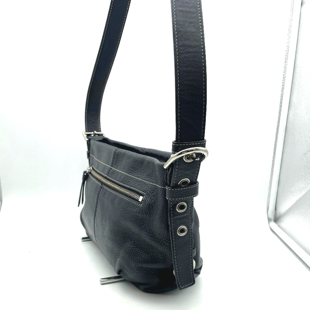 COACH コーチ ショルダーバッグ レザーバッグ 斜め掛け ブラック 外側