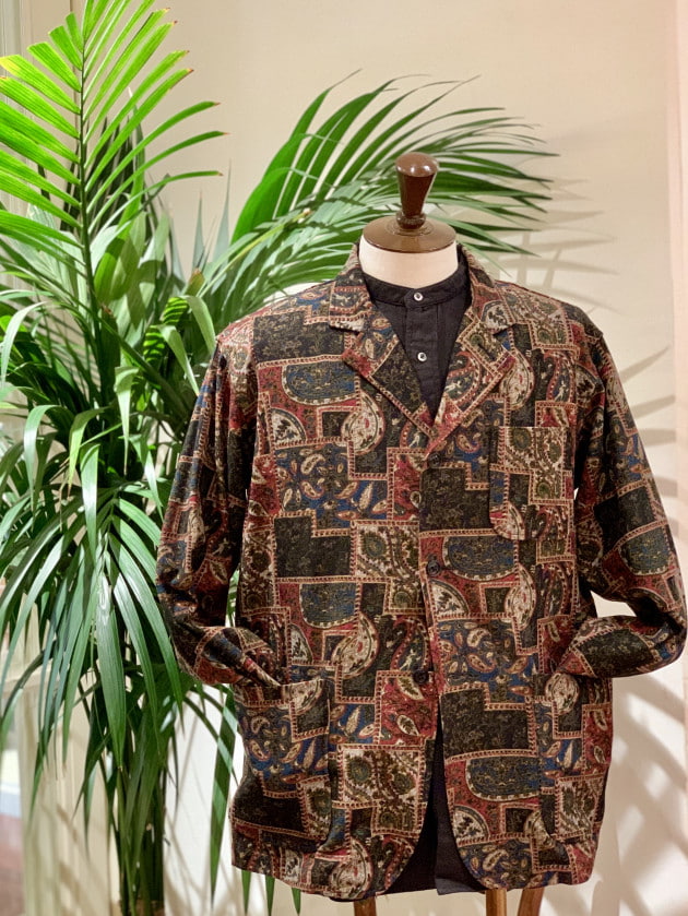 WOOL FABRIC & BATIK PRINT 〜4 Button Cuffs Jacket〜｜BEAMS PLUS