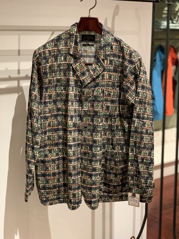 BEAMS PLUS インディアン マドラスチェック ブロックプリント 4つ