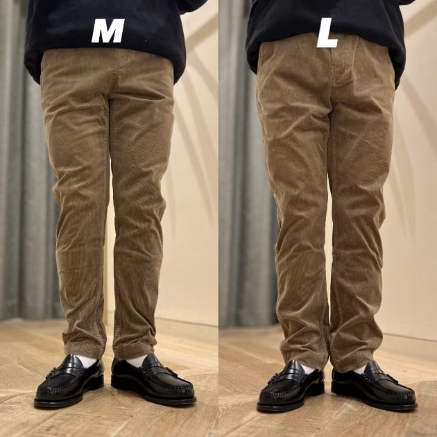 リピート確定！！【ストレッチ テーパード コーデュロイパンツ】細めの
