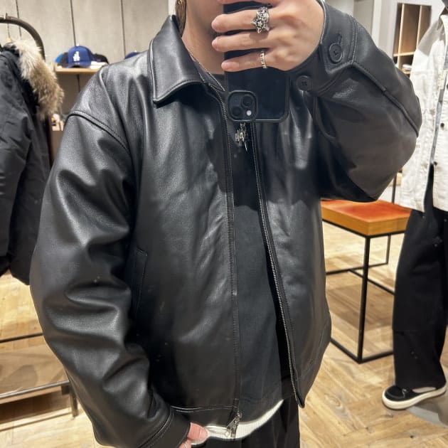 これ1着はもっておきたい。】ユーズド加工 レザージップブルゾンご紹介