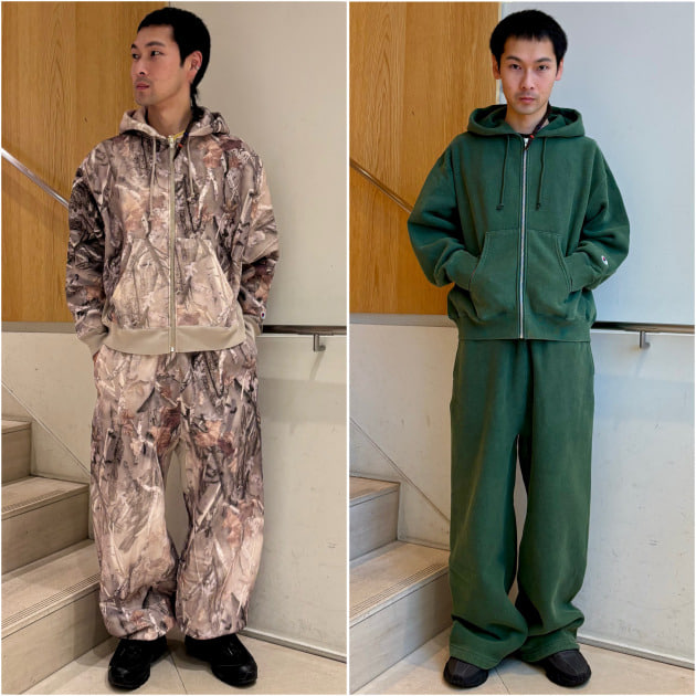 Champion for BEAMSで楽しむ、スウェットセットアップ】スタイル