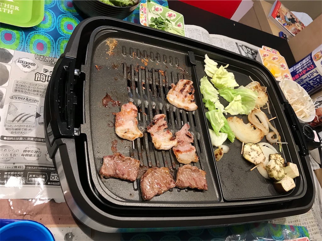 象印のホットプレート EA-GV35-TDを購入したので、早速焼肉してみた