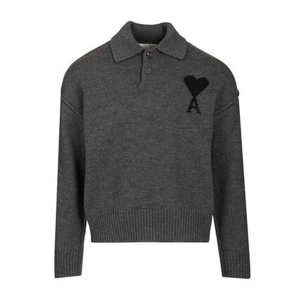 グレー（灰色）系 AMI PARIS(アミ パリス) ポロシャツ(メンズ