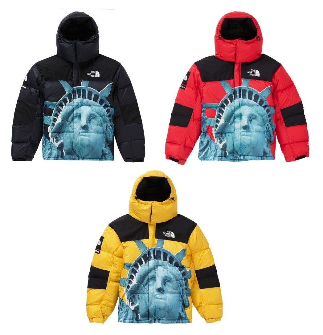 シュプリーム x ノーフェイス☆自由の女神ダウンジャケット (Supreme