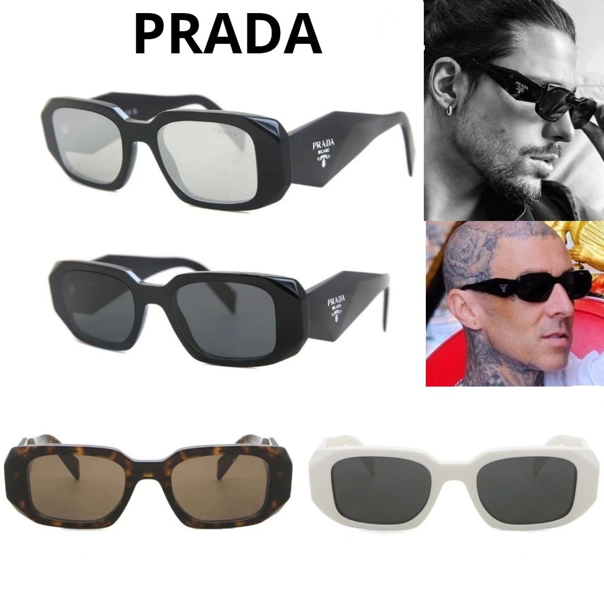 関税・送料込み＊PRADA＊PR17WS SYMBOLE スクエア サングラス (PRADA