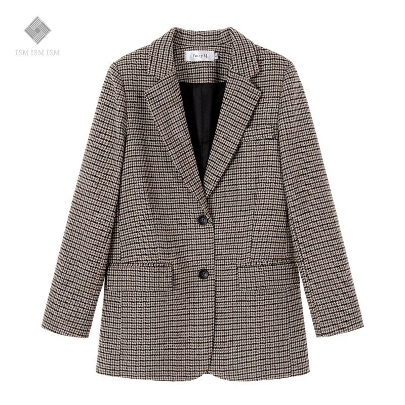 ウール テーラードジャケット レディース チェック柄 (ジャケット