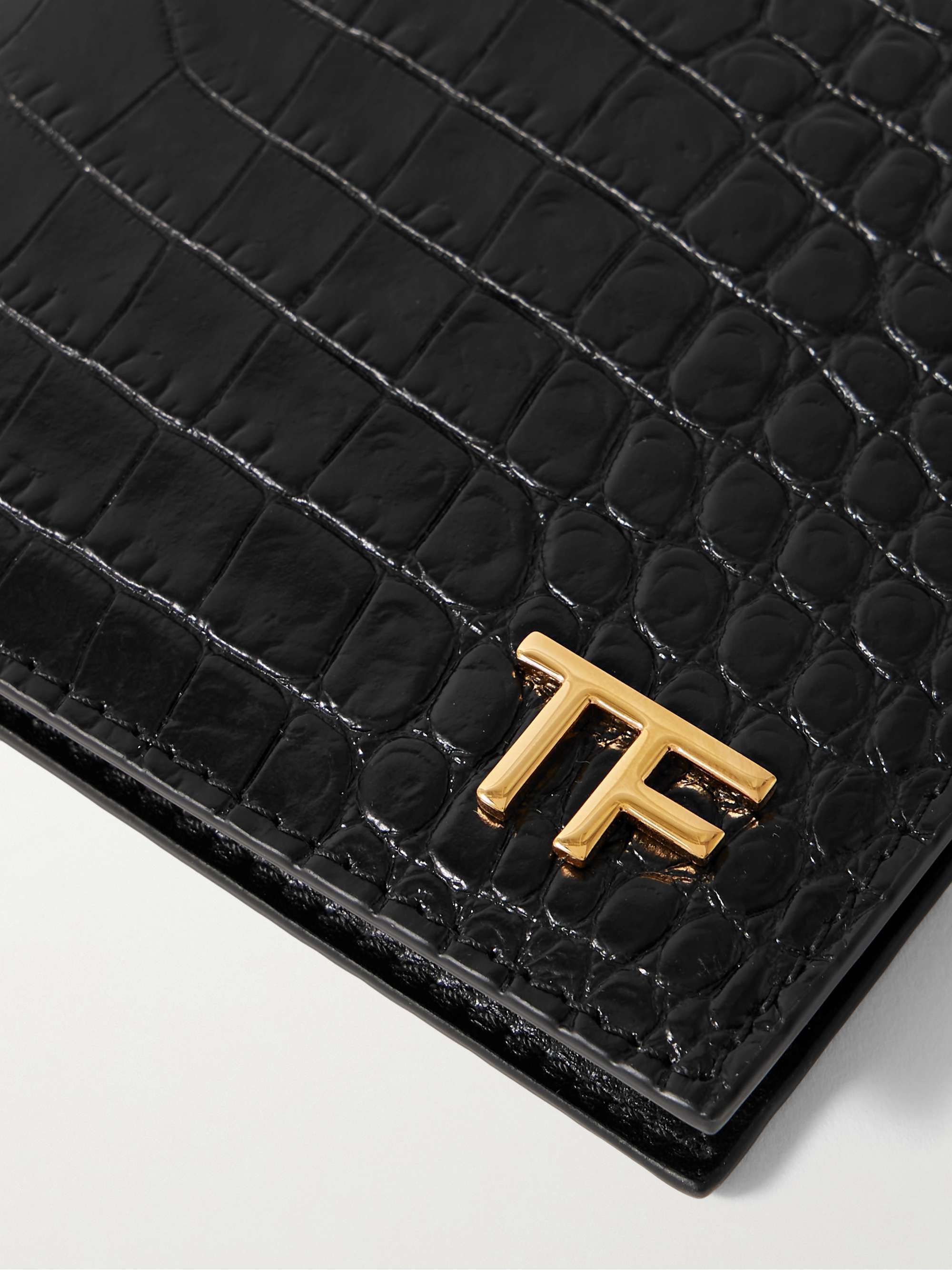 トムフォード クロコ風レザー 二つ折り財布＆マネークリップ (TOM FORD