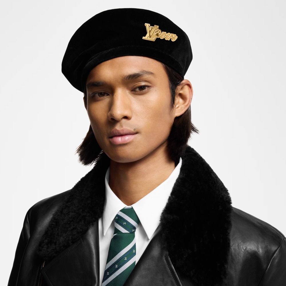 ♥愛犬とお揃いでも♪】ベレー帽・LV バーズ ベルベット (Louis