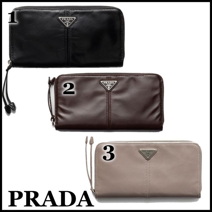 PRADA 国内買付 ソフトルックスレザー 長財布 (PRADA/長財布