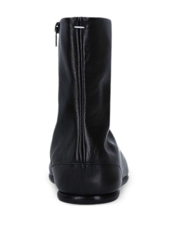 Maison Margiela Tabi Leather Ankle Boots | Black | FARFETCH