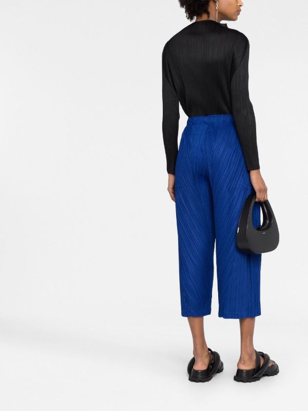 Pleats Please Issey Miyake ハイネック プリーツトップ | ブラック