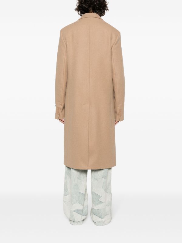 Acne Studios ウールブレンド シングルコート | ブラウン | FARFETCH JP