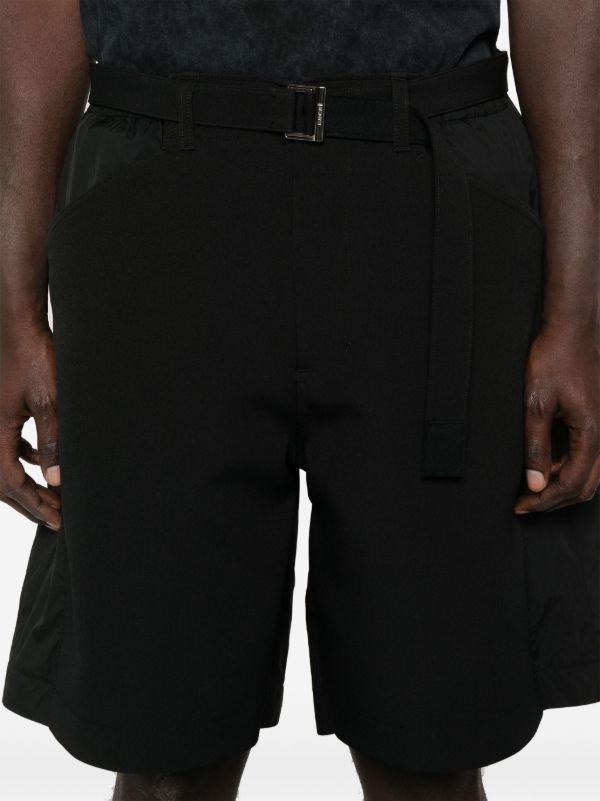 Sacai ベルテッド ショートパンツ | ブラック | FARFETCH JP