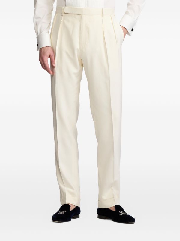Ralph Lauren Purple Label Silk Trousers | White | FARFETCH