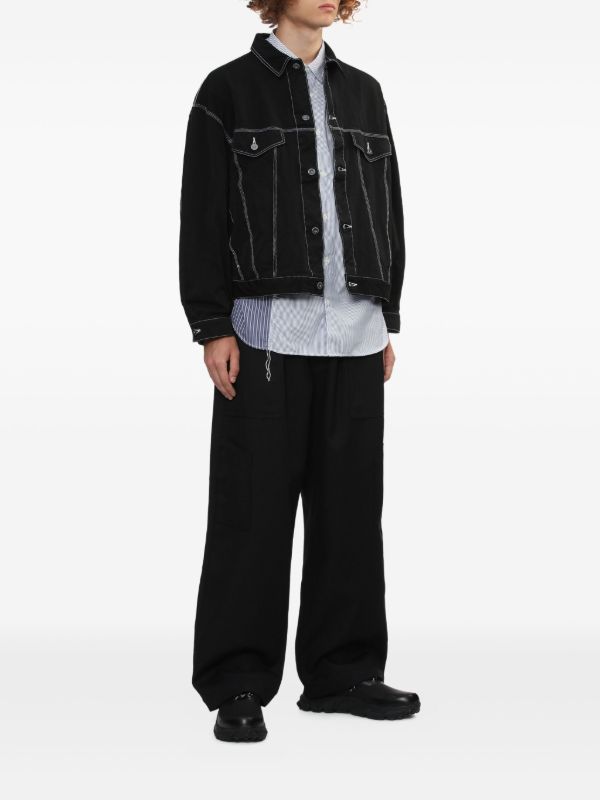 Comme Des Garçons Homme contrast-stitching Denim Jacket | Black