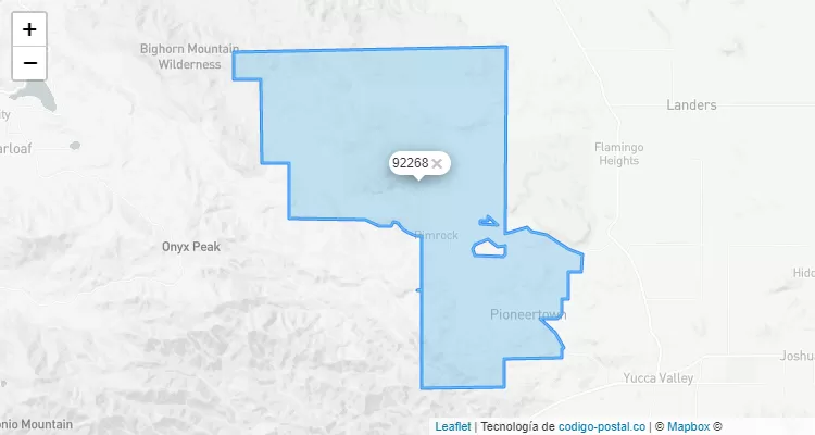 92268 ZIP Code - United States