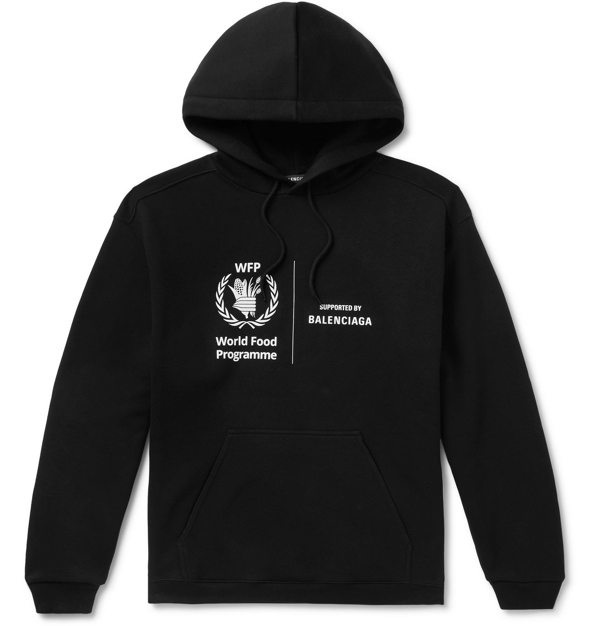 Balenciaga - World Food Programme Logo-Print Fleece-Back Cotton