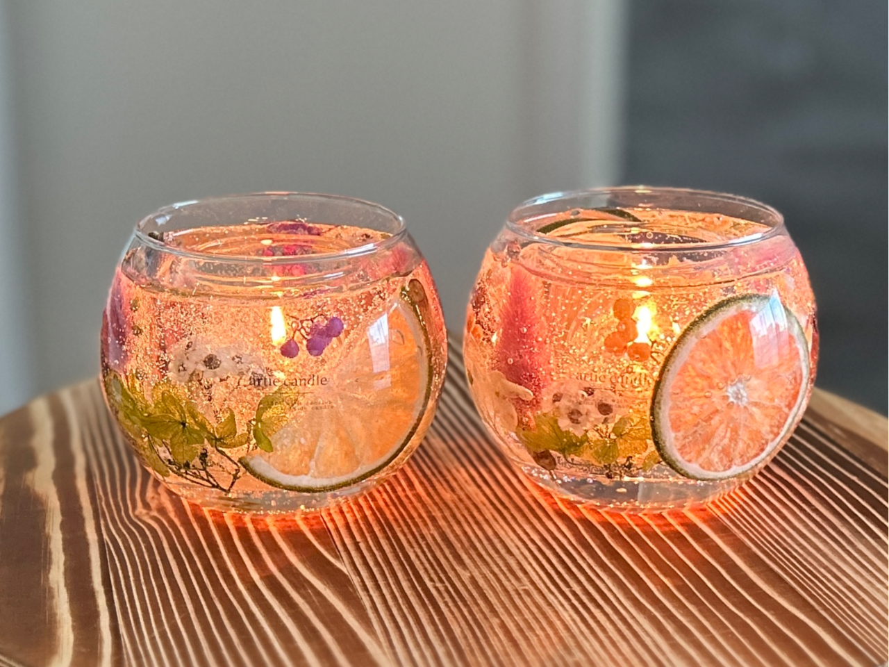 ジェルボタニカルキャンドル作り体験 】透明感と気泡が可愛い