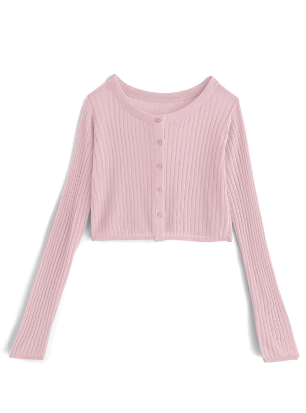 ショート丈シアーニットカーディガン[an1338] | レディース