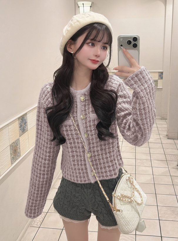 ラメツイードニットカーディガン[an1700] | レディースファッション