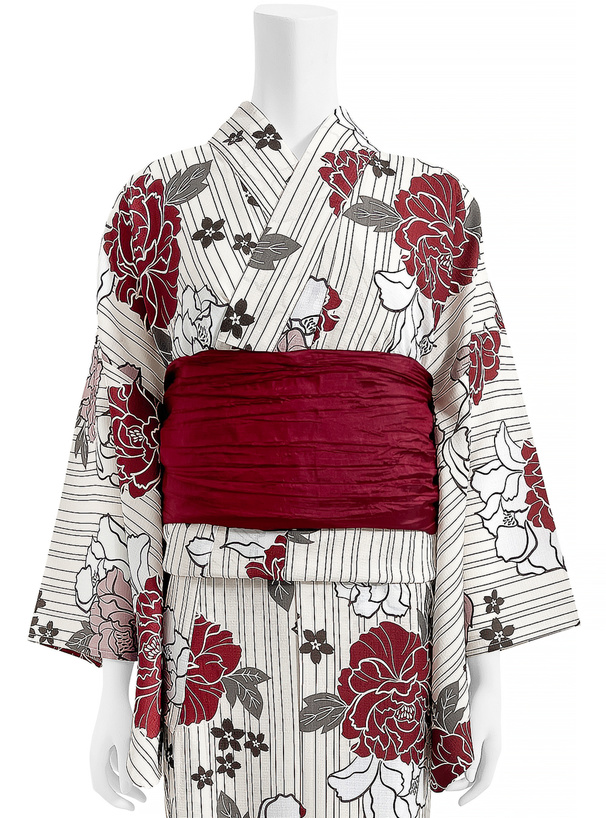 ストライプ花柄浴衣セット[gi1503] | レディースファッション通販の