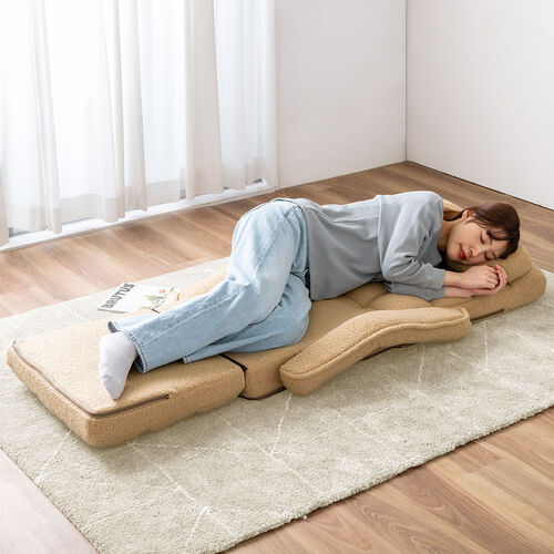 座椅子（肘付き・ソファベッド・14段階リクライニング・ダブル