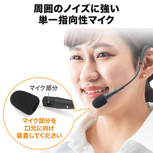ワイヤレスマイク（ヘッドセット・EZ4-SP055/EZ4-SP066拡声機用
