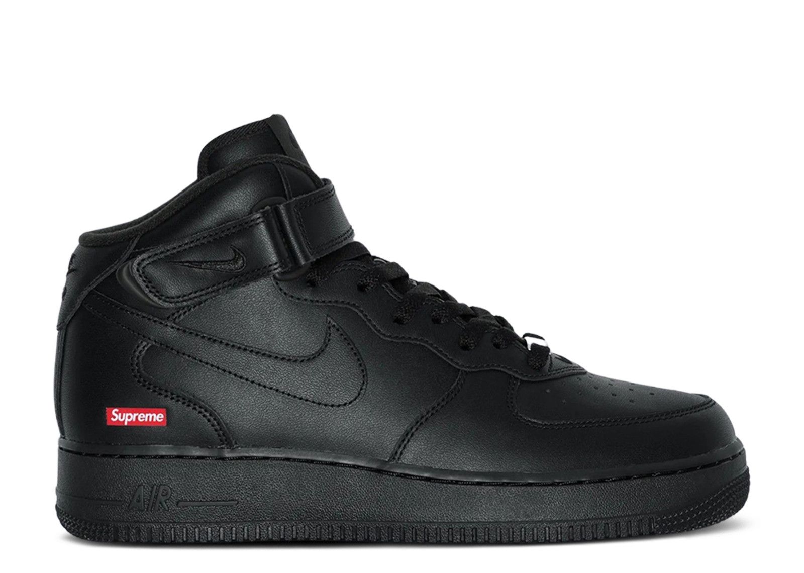 Supreme X Air Force 1 Mid 'Box Logo Triple Black' - Nike - FZ8784