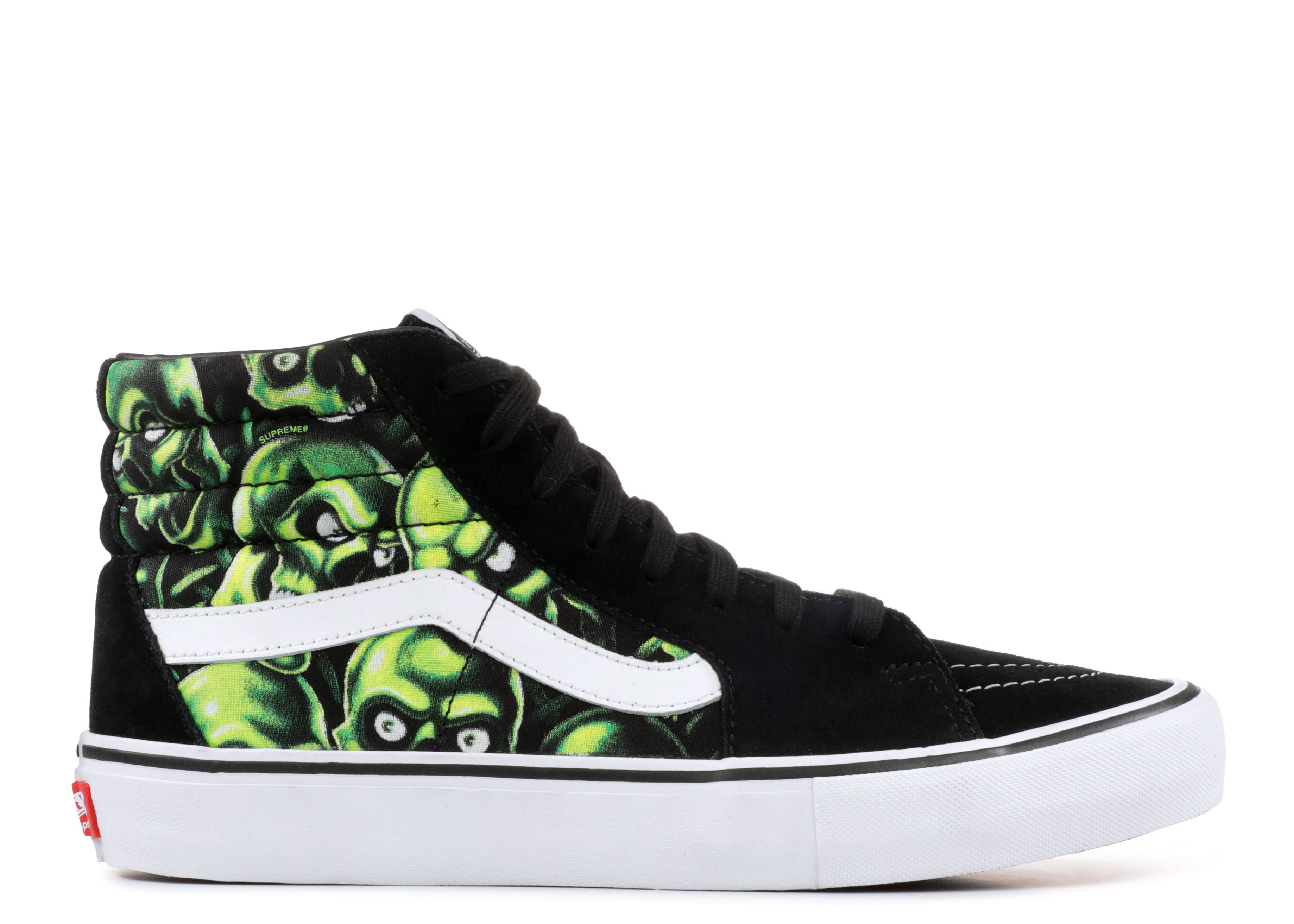 Supreme X Sk8 Hi 'Glow In The Dark Skull Pile' - Vans
