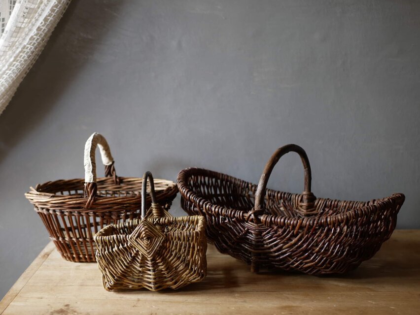 フランスアンティークパニエバスケットブロカント天然生活蚤の市