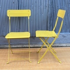 IKEA 屋外用テーブル＆チェア2脚 SUNDSÖ スンドソーイエロー (日曜