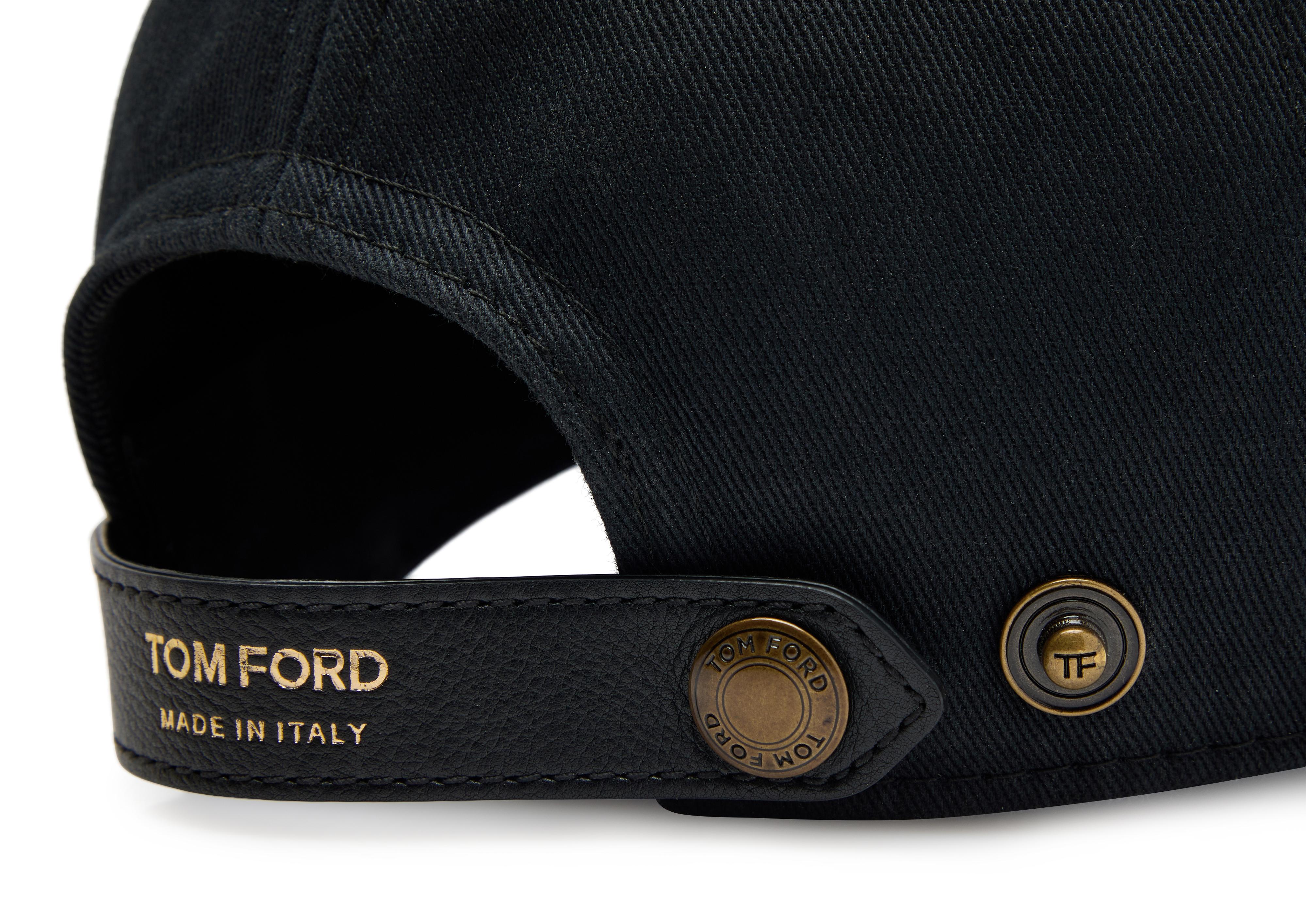CANVAS AND SMOOTH LEATHER CAP | TOM FORD Fashion