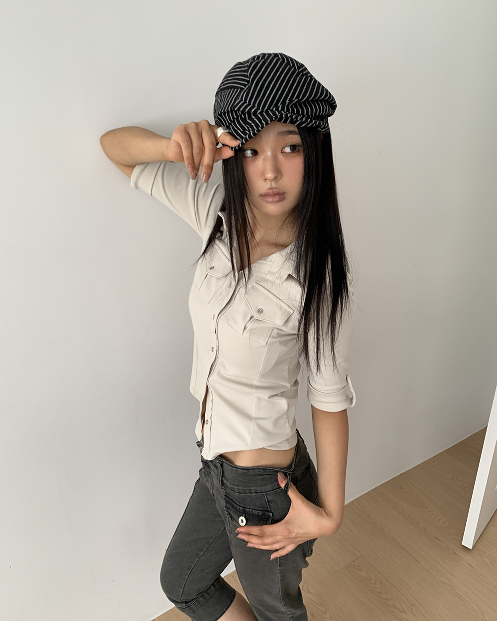 ストライプ柄ベレー帽 | ファッション通販サイト NUGU