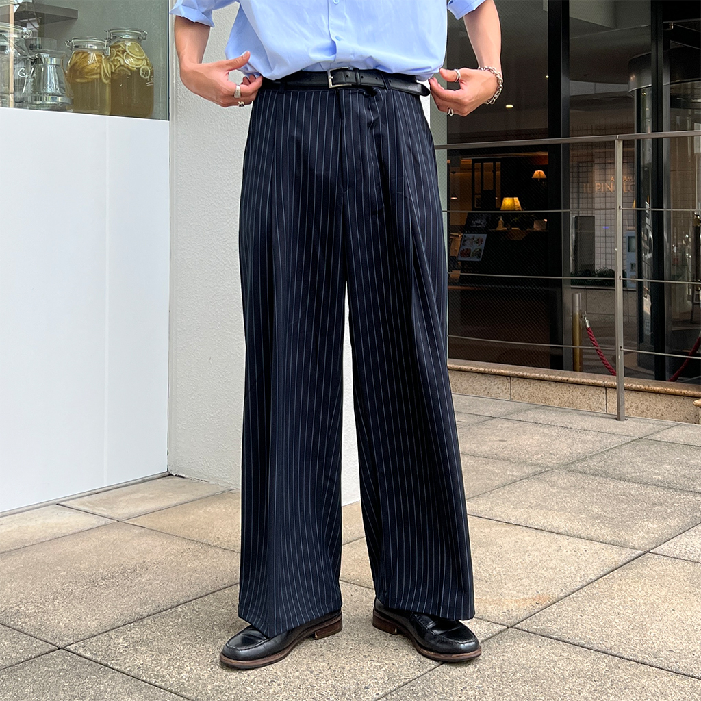 ストライプワイドスラックス | ファッション通販サイト NUGU