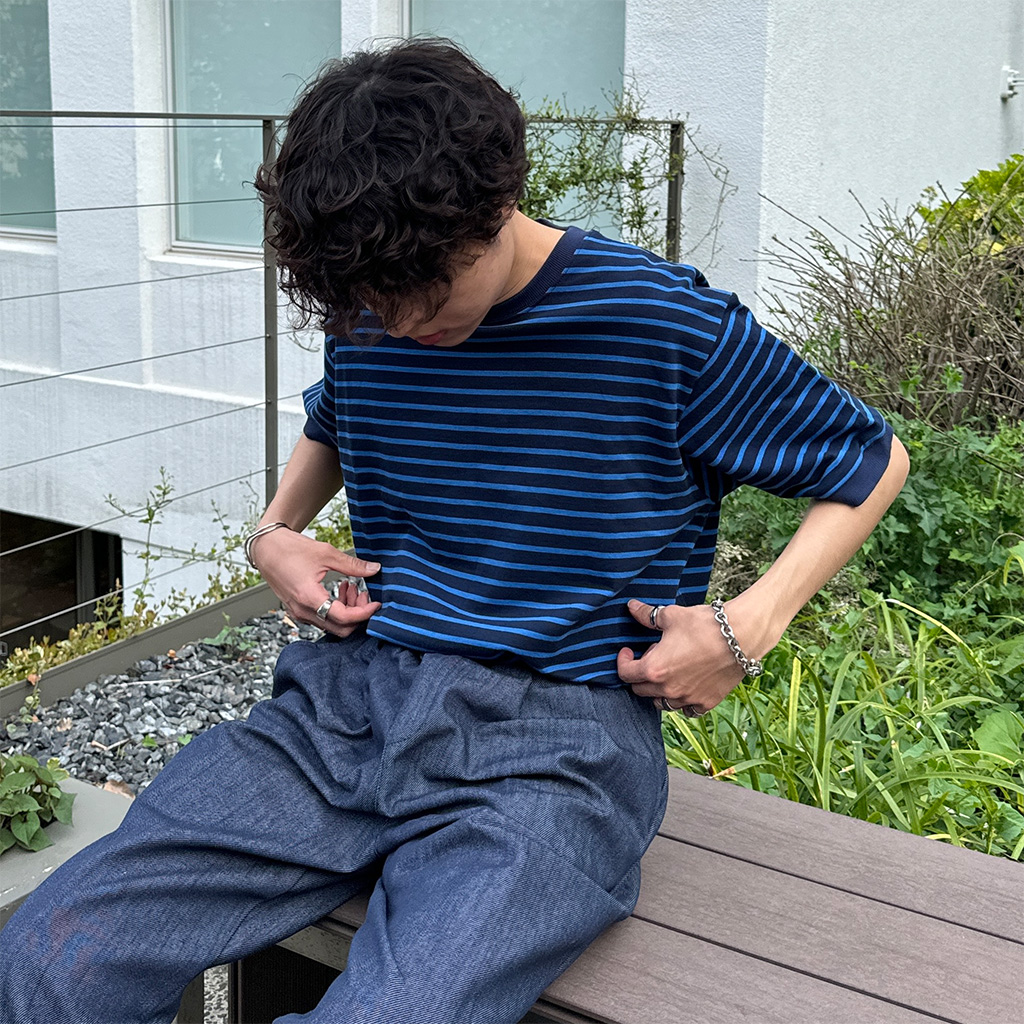 デニム2タック入りワイドパンツ | ファッション通販サイト NUGU