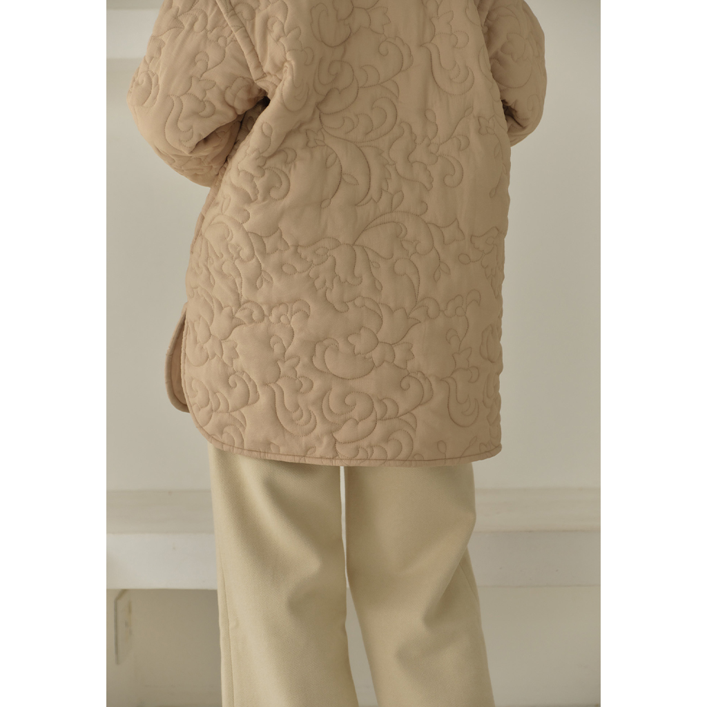 leaf pattern 2way quilting coat | ファッション通販サイト NUGU